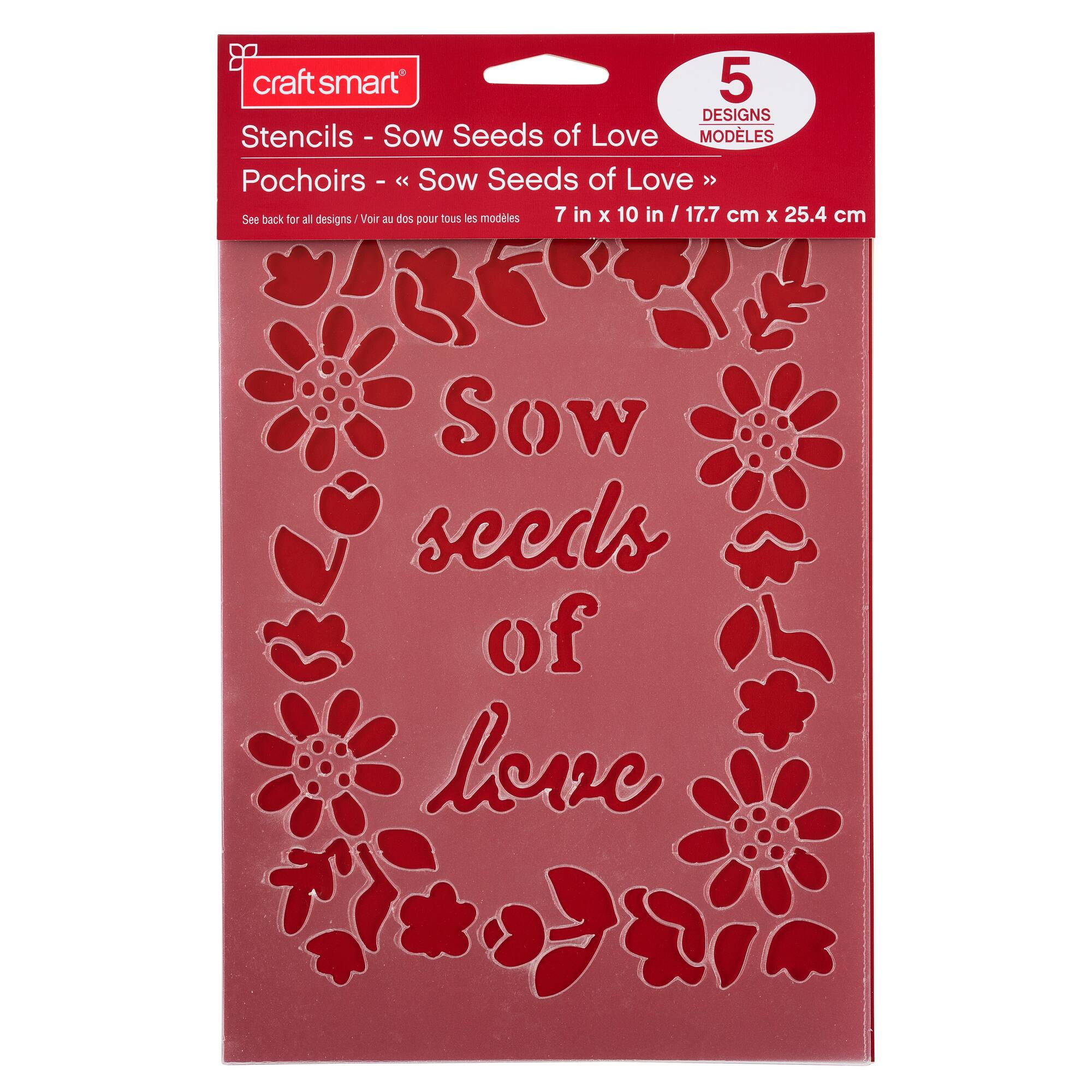 Sow Seeds of Love Stencil, 7" x 10" by Craft Smart®